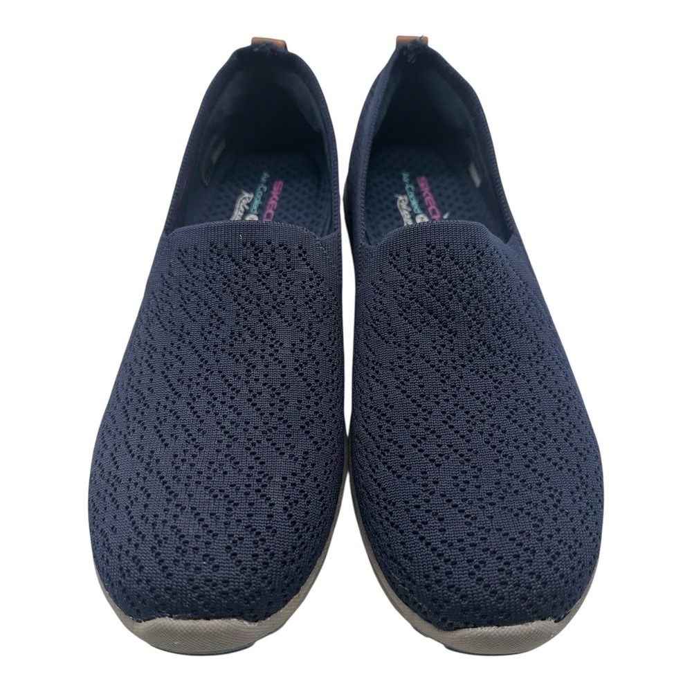 Skechers Reggae Fest 2.0 Mellow Drama Shoes‎ Womens Sz 8.5 Navy Slip On Loafers - Picture 5 of 11